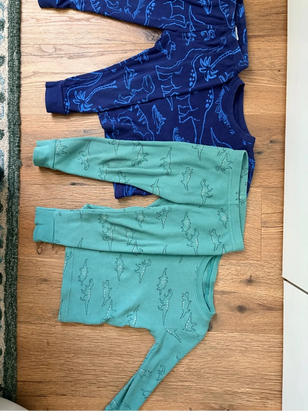 Carter's Blue and Teal Dinosaur Pajama Sets